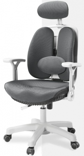 Ортопедическое кресло Orto Inno Health Серое с белым каркасом
