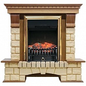 Каминокомплект Royal Flame Pierre Luxe шампань (дуб)+Fobos FX Brass